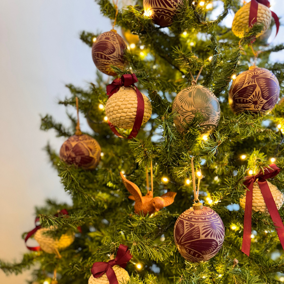 Esfera Natural Grande | Rojo Vino