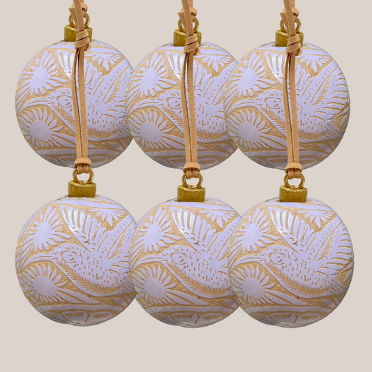 Set 6 Esferas Natural, Lila