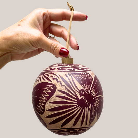 Esfera Natural Grande | Rojo Vino