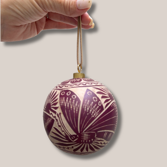 Esfera Natural Mediana | Rojo Vino