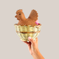 Gallina en canasta, Jarrón Decorativo