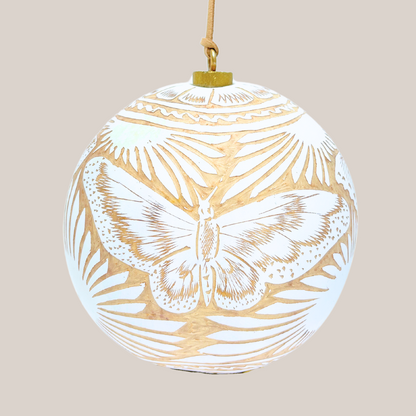 Esfera Natural Mediana | Blanco Perla