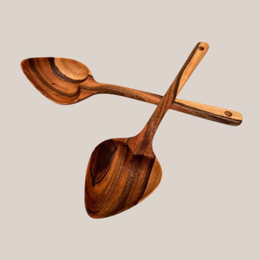 Cuchara Corazón Grande,  Madera Grisiña