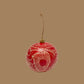 Esfera Natural con Cordón Gamuza | Rojo Carmín (Set 6 Piezas)