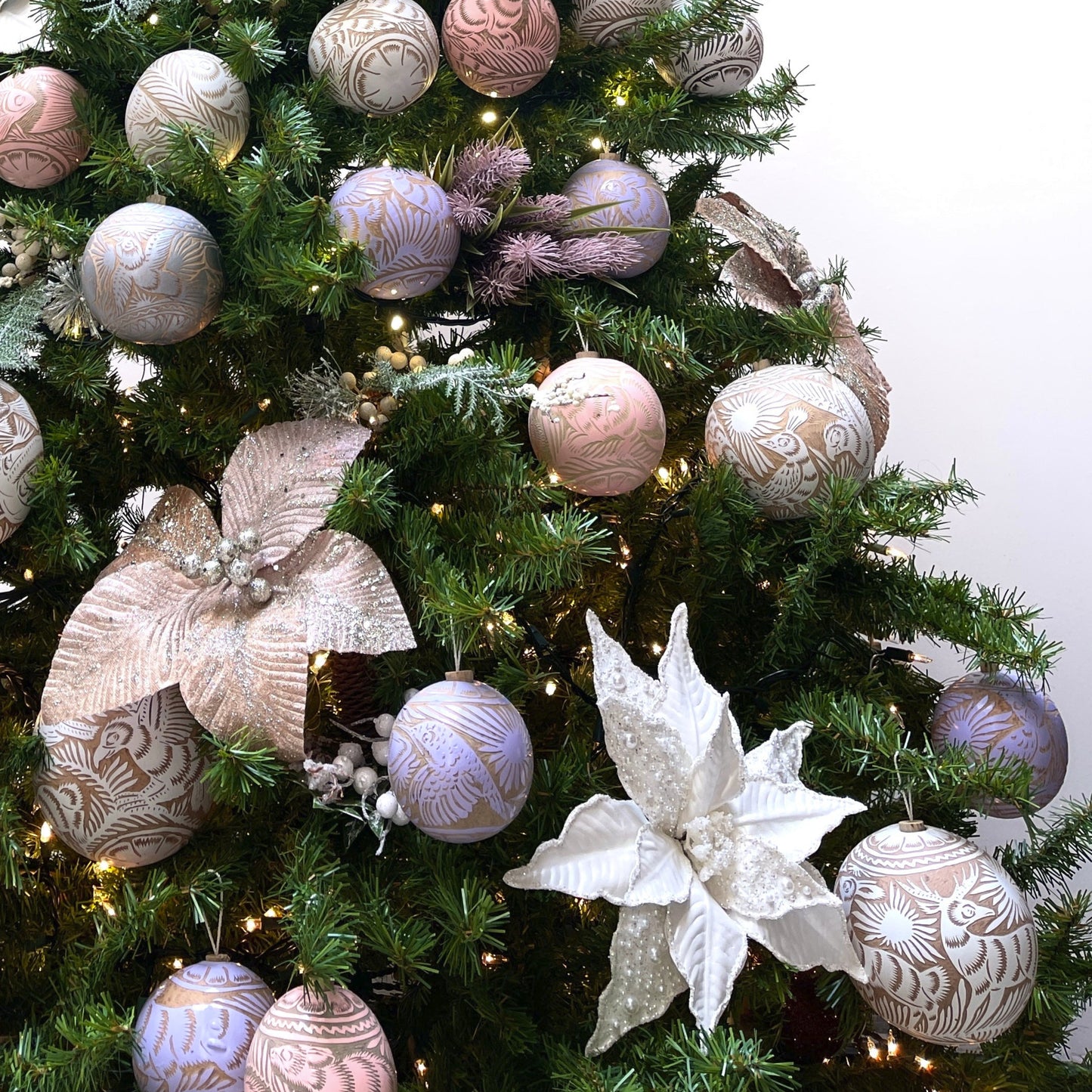 Set de Esferas naturales medianas / Lila