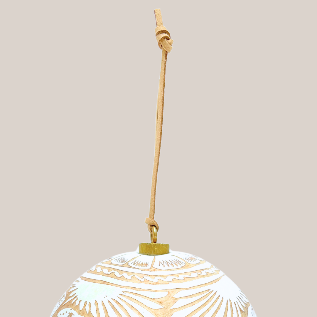 Esfera Natural Mediana | Blanco Perla