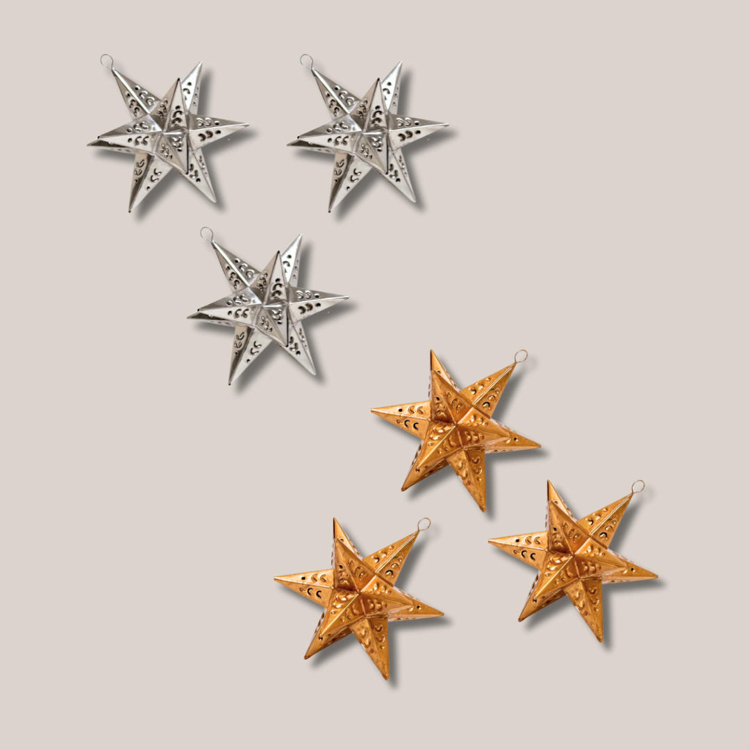 Set 3 de Colgantes Estrellas Picos